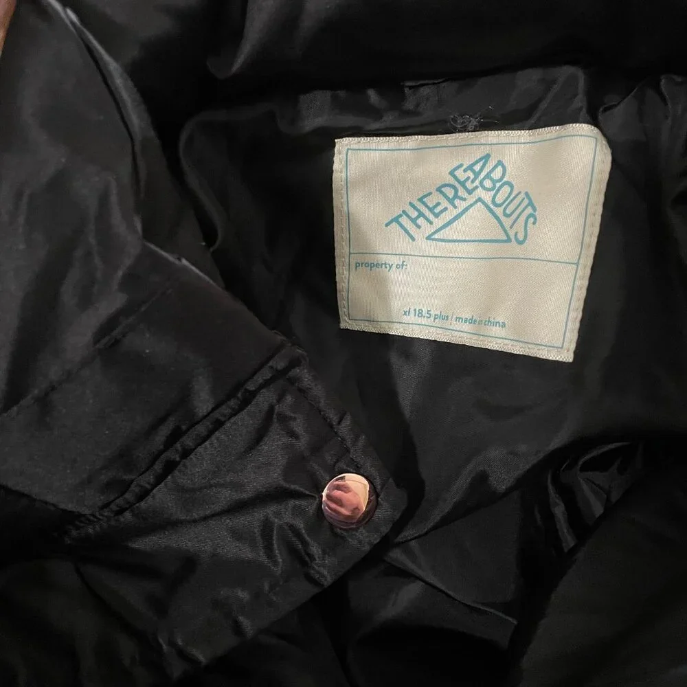 ThereAbouts Outerwear - Black Puffer Coat - Girls XL - NWT - Picture 8 of 12